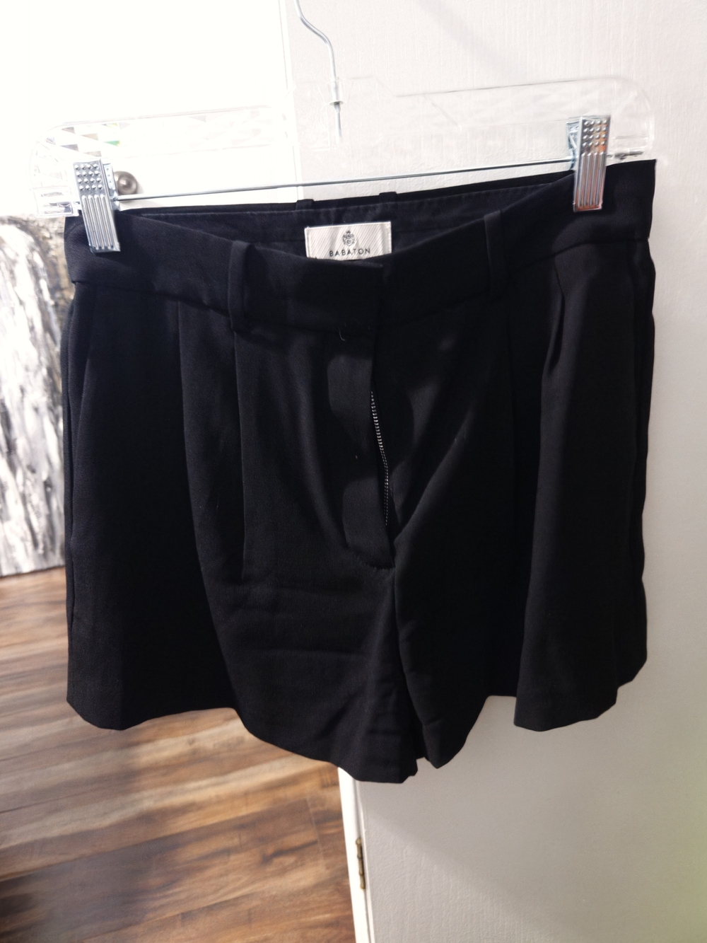 Babaton Black High-Rise Tailored Shorts